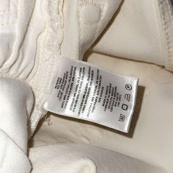 NWOT RE/Done 90’s High Rise Ankle Crop Denim Jeans Vintage White/Cream Size 26 - Picture 12 of 14